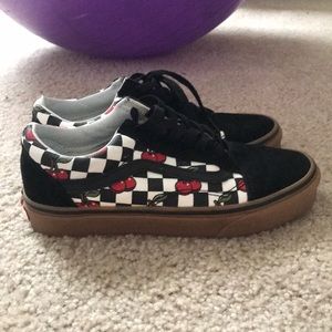 Cherry Checkerboard Vans Old Skool